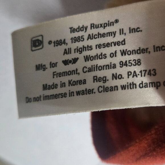 Vintage Teddy Ruxpin Talking Bear – For Parts or Display - Picture 3 of 11